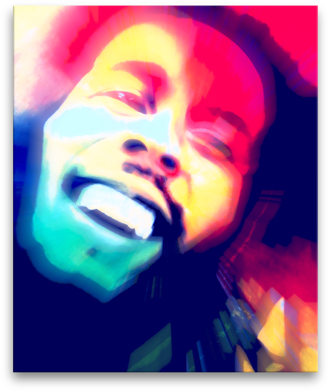 Bob Marley stramashed digital artwork