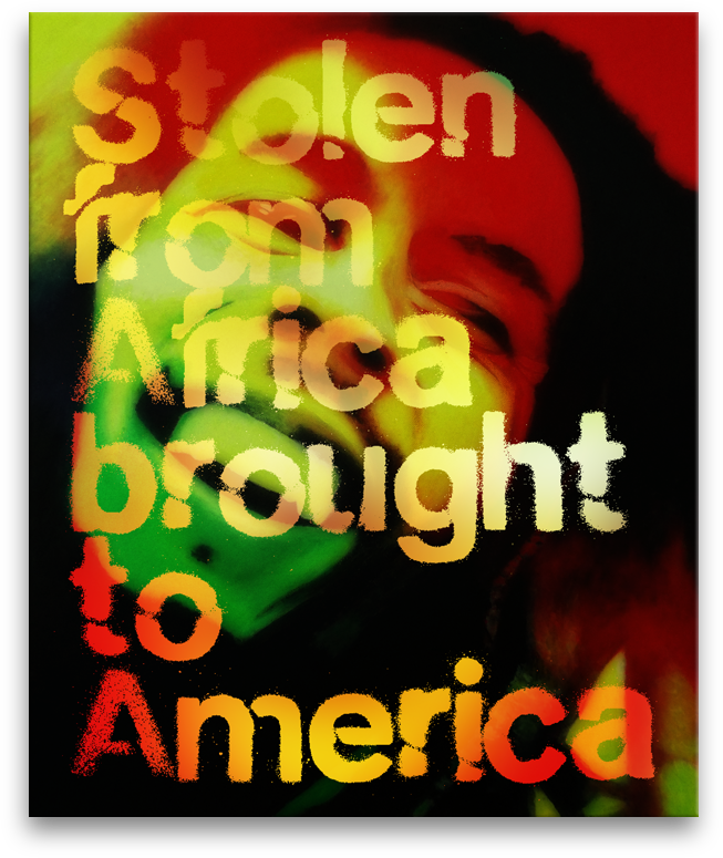 Bob Marley stramashed digital artwork