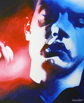 Ian Curtis Joy Division painting art