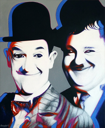 Laurel Hardy painting art