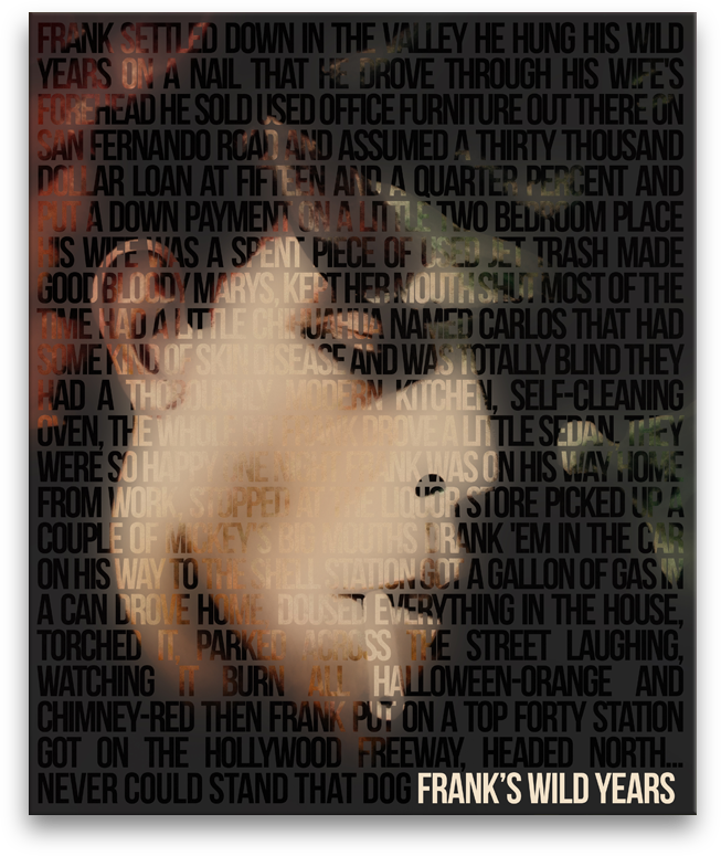 Tom Waits stramashed digital artwork